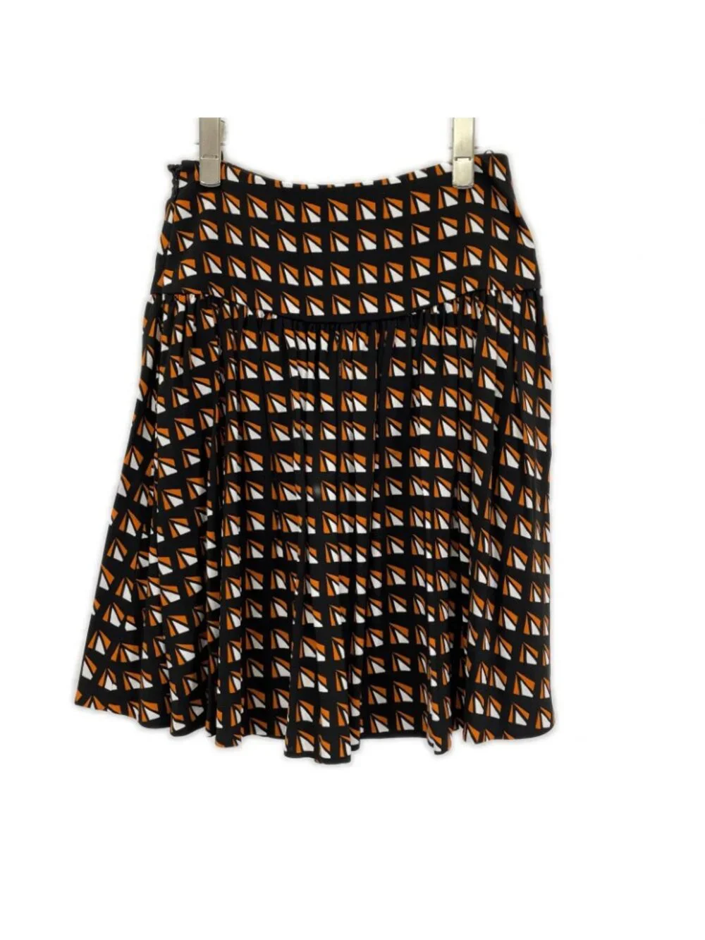 Prada All Over Pattern Multicolor Pleated Skirt 36
